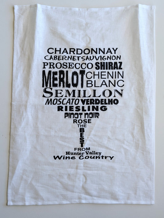 Handprinted Tea Towel