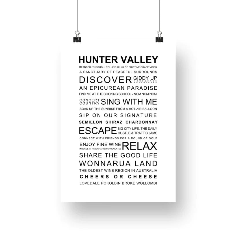 Hunter Valley A3 Posters