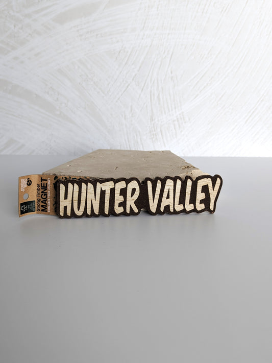 Hunter Valley Timber Magnet - Word