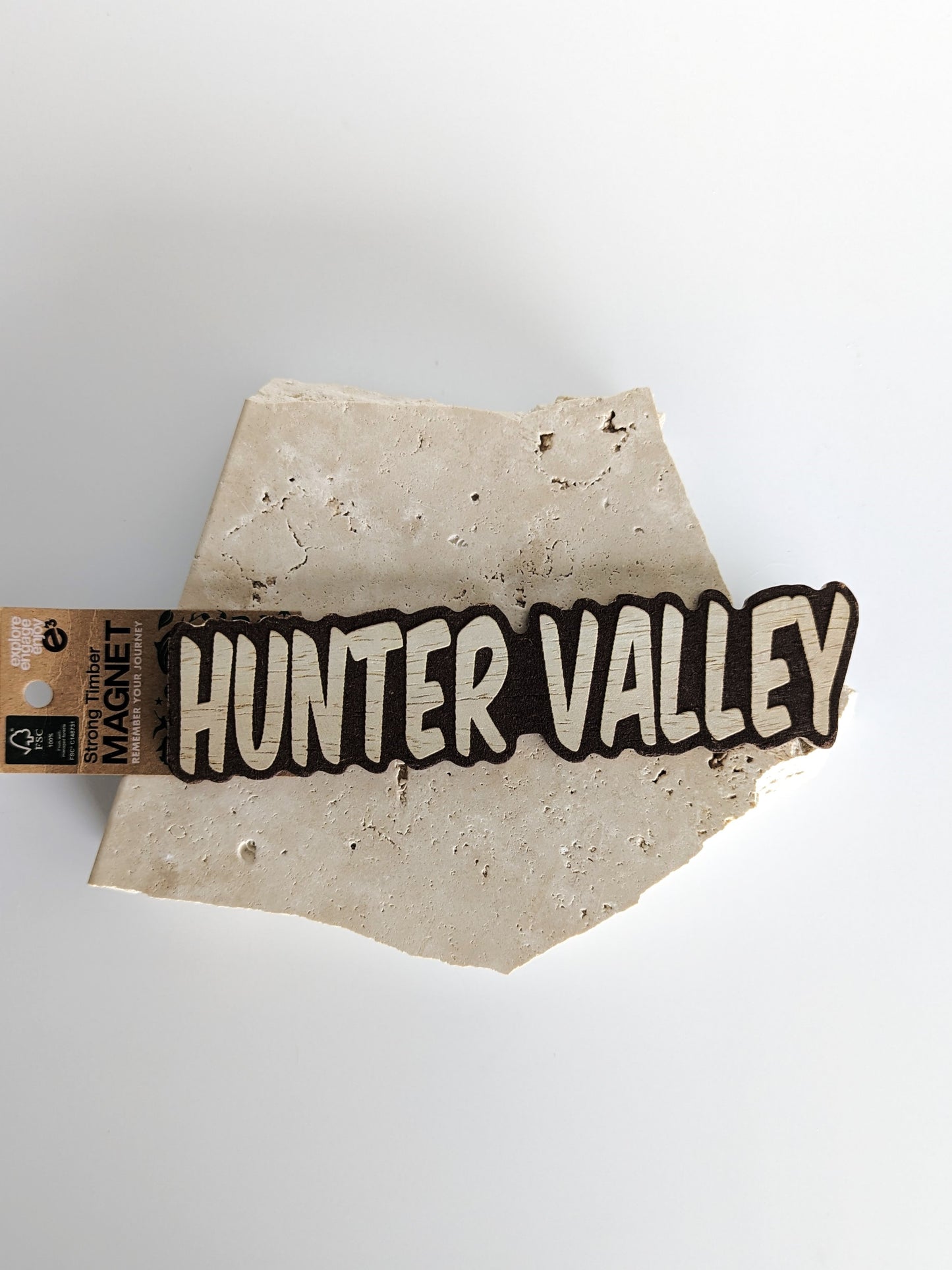 Hunter Valley Timber Magnet - Word