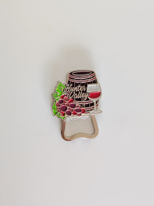 Wine Barrel Bottle Opener Magnet