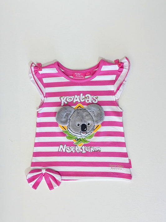 3D Koala Pink Road Sign T-Shirt