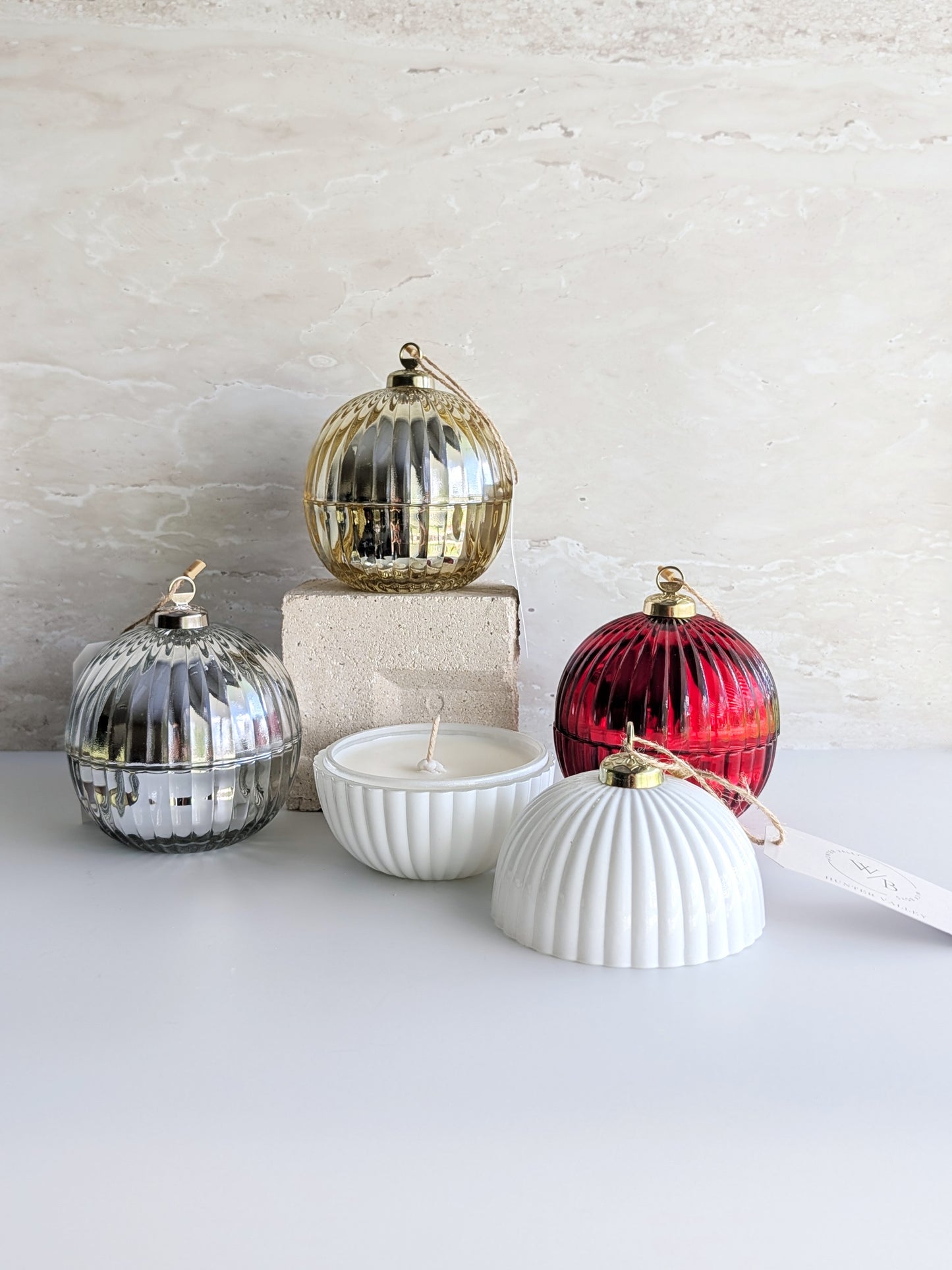 Large Christmas Bauble Candle